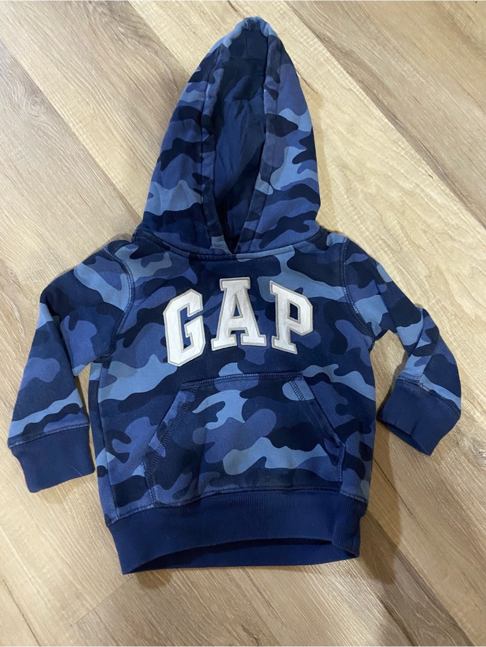 GAP Blue Camo Hooded Sweatshirt for Kids